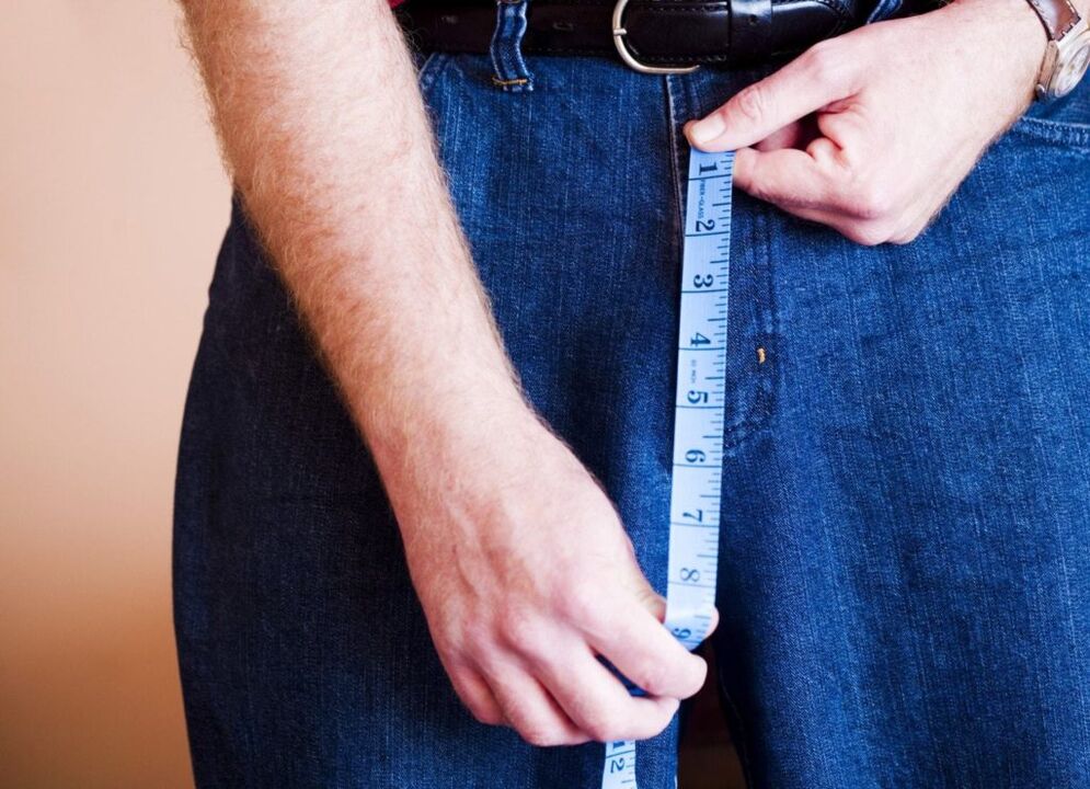 Measure the thickness of the penis before enlarging