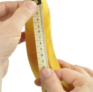 bananas are measured with a tape measure