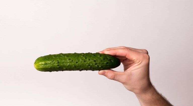 Cucumbers symbolize the enlargement of the penis thanks to soda